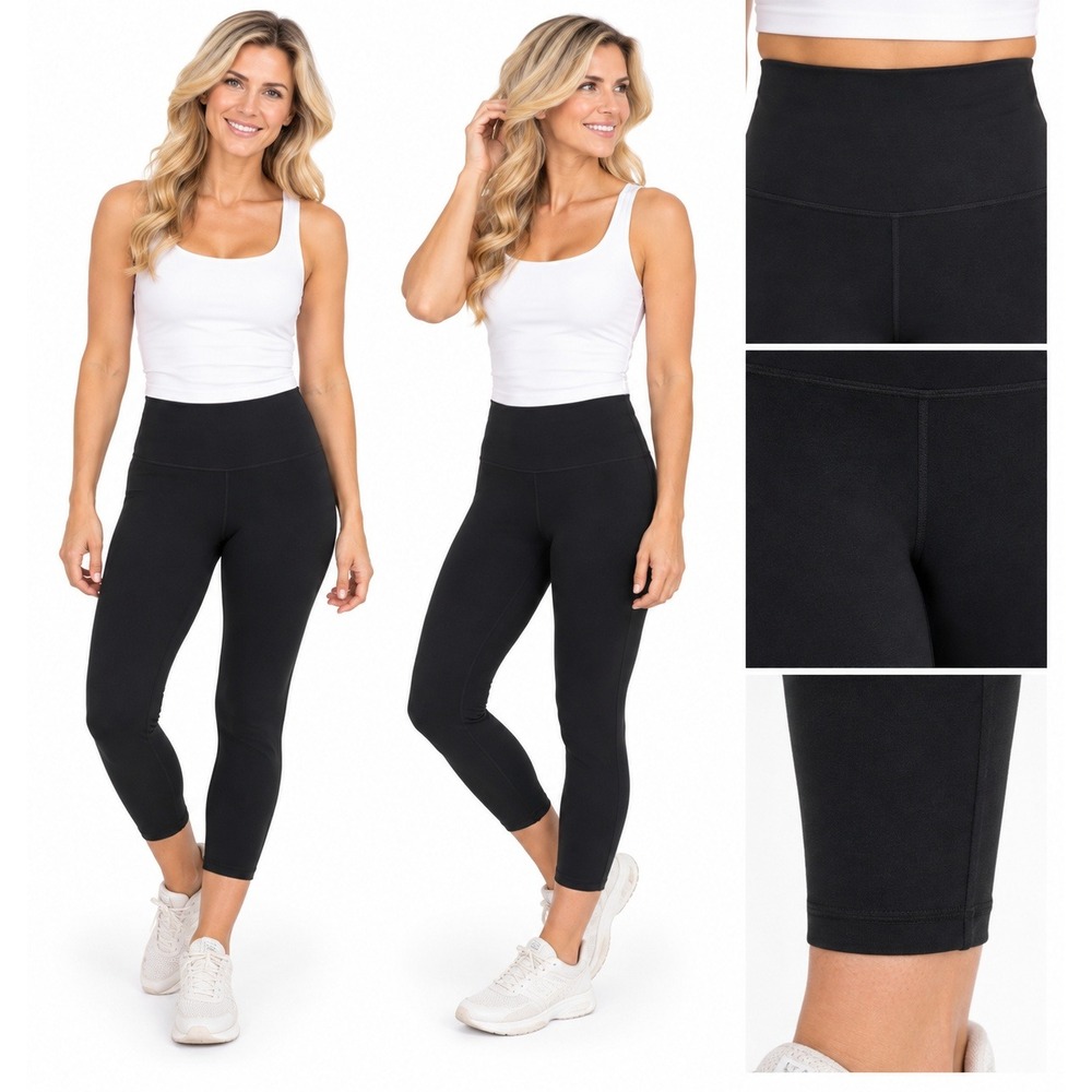 Lululemon Align Leggings 8 Black High Rise Crop 21" Nulu Yoga Athleisure